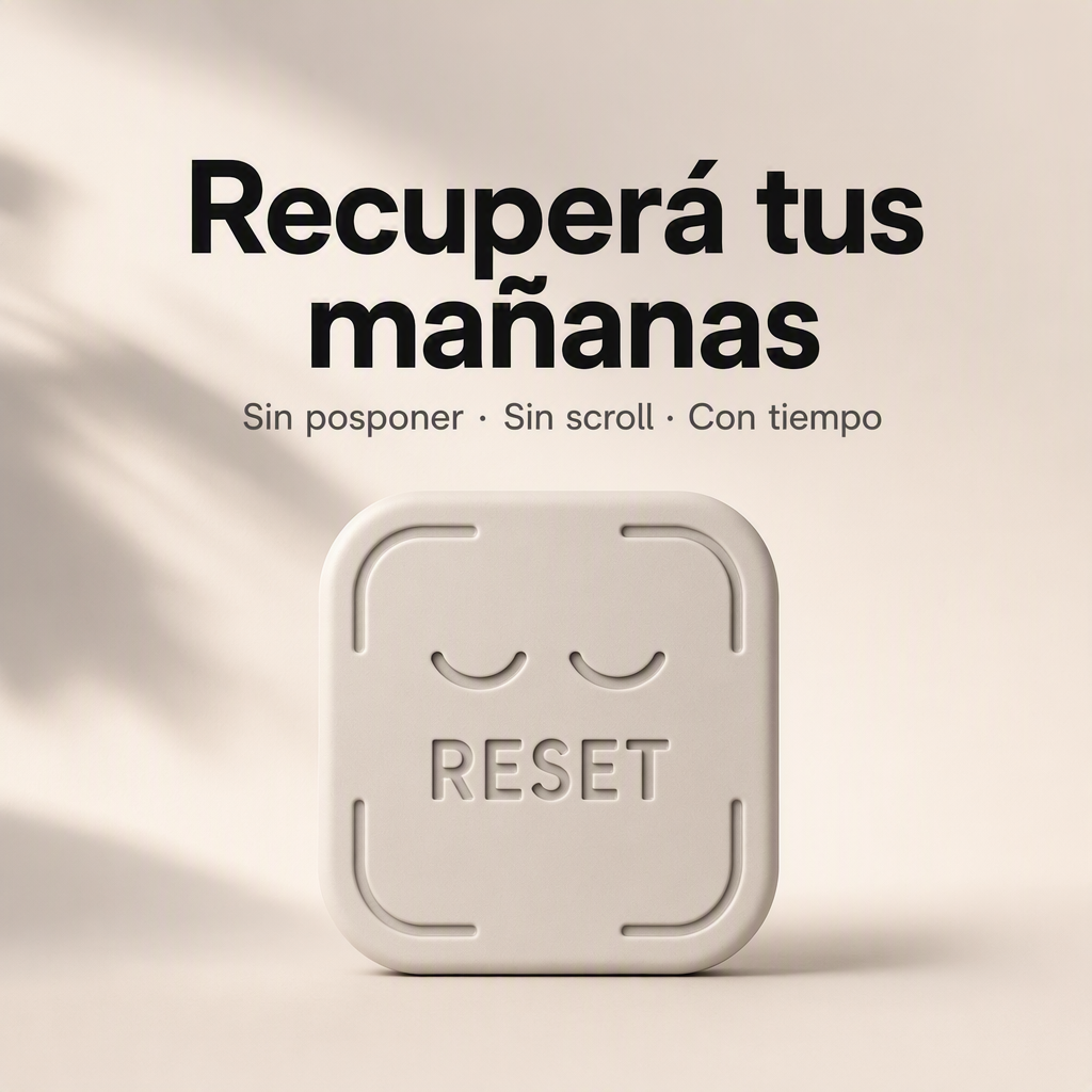 Recuperá tus mañanas. Sin posponer · Sin scroll · Más tiempo